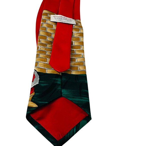 Roda Syglet Exclusive Christmas Silk Tie Santa Design 57"-60" - Picture 2 of 6